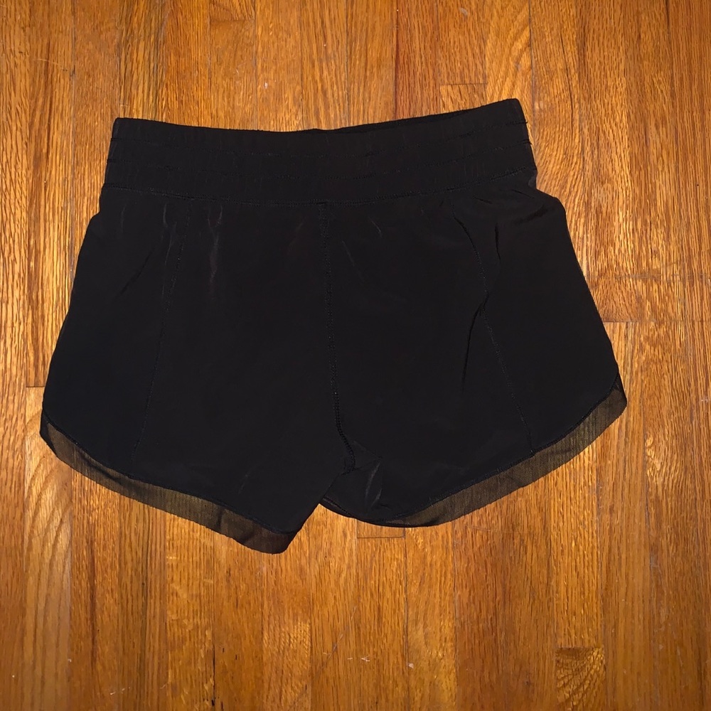 Black running shorts